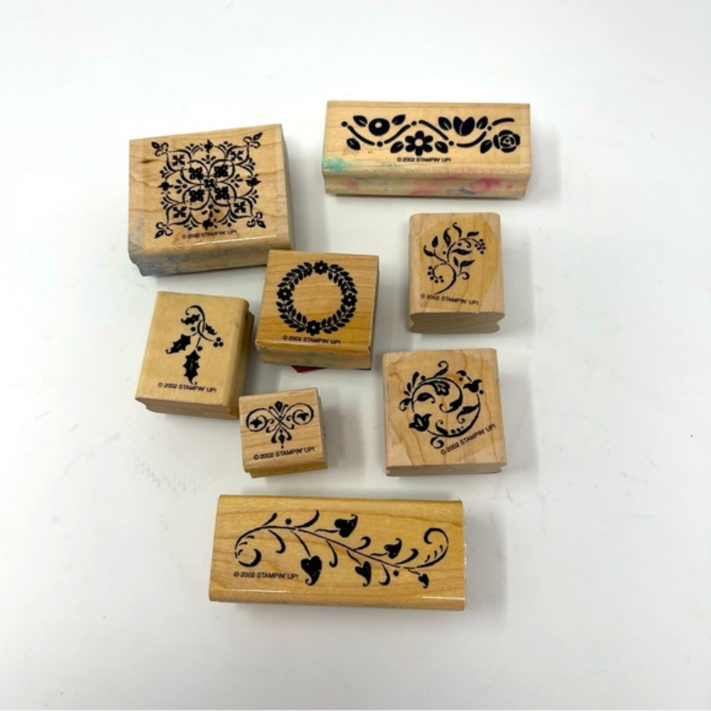 Rubber Stamps‎ Scrolls Leaves Accents Sm.1”-3” 2002’s Leaves Scrolls Flowers Ivy